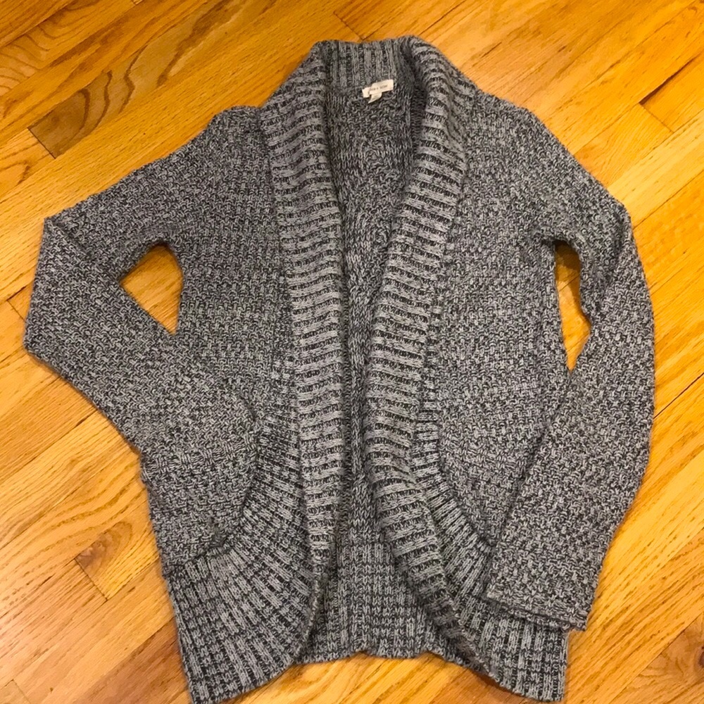 Anthropology SILENCE + NOISE Gray Pocket Cardigan BOHO Sweater Sz M